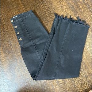 Reformation Black Button Jeans
